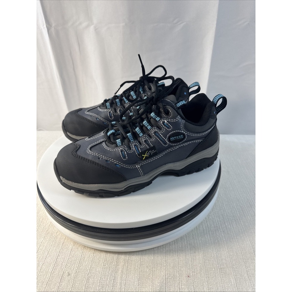 Hytest K17202 Women's Met Guard Safety Steel Toe Shoes Size 8.5 Navy Blue XRD